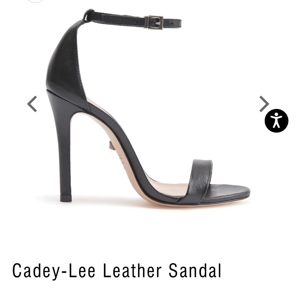 Schutz Cadey Lee Black Ankle Strap Stiletto. Size 6. Worn once. 4 inch heel.